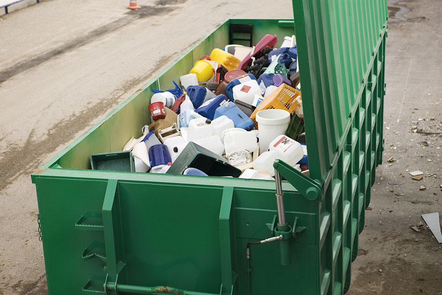 large recycling bin