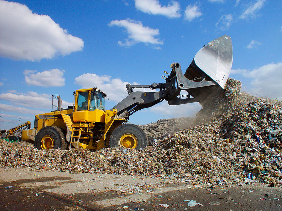 waste being piled up